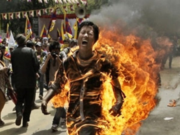 Çin'de Bir Tibetli Daha Kendini Yaktı 