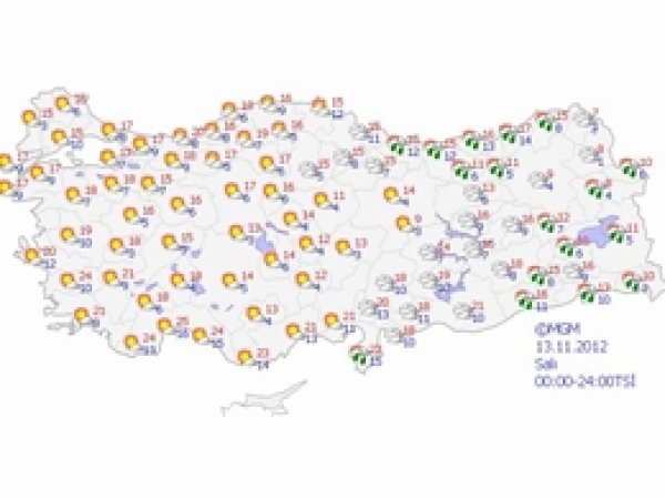 Türkiye Genelinde Hava Durumu