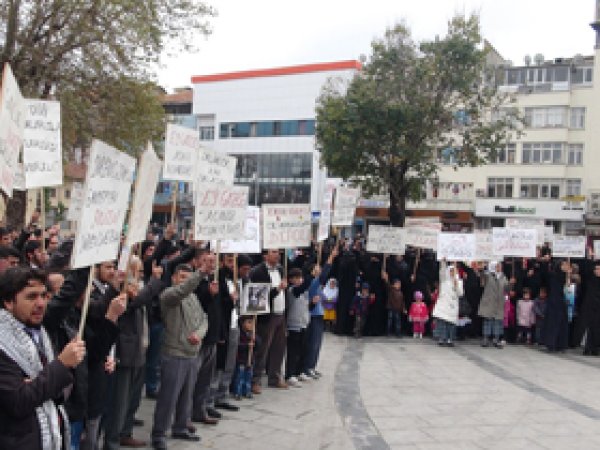 Gaziantep'te Terörist İsrail Lanetlendi