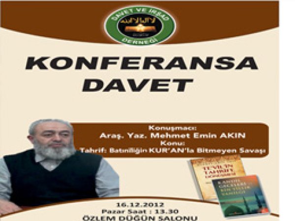 Kur'an Konulu Konferansa Davet