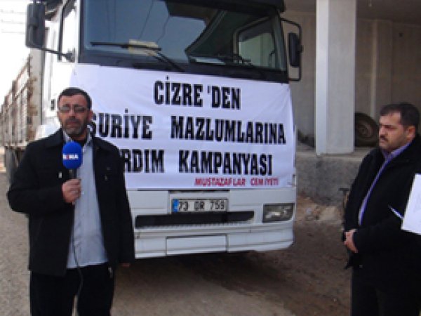 Cizre'den Suriyeli Mültecilere Yardım