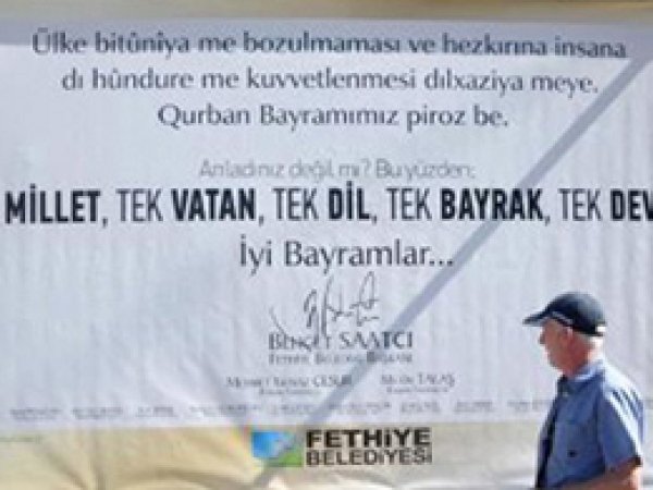 Kürtçe Afiş Asan MHP'li Başkan Kendini Savundu