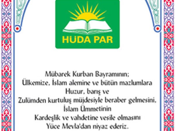 HÜDA PAR Bayram Mesajı Yayınladı