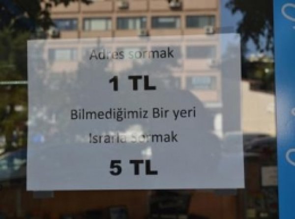 Adres Sormak 1 TL Israrla Sormak 5 TL