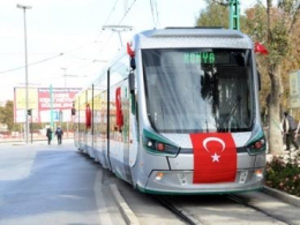 Konya'da Tramvay Deneme Sürüşü Yapıldı 