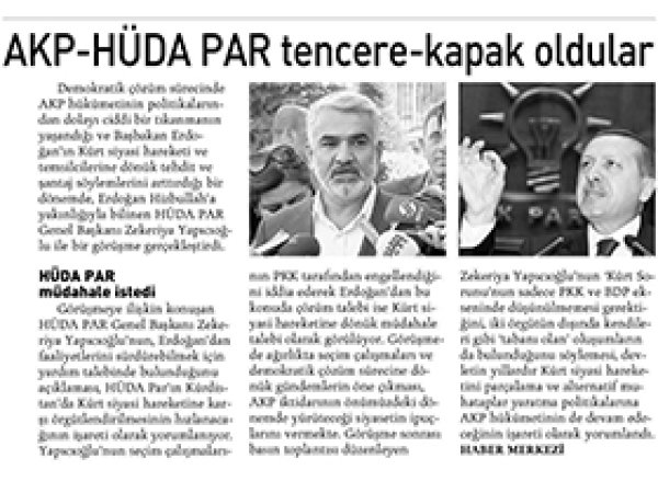 'HÜDA PAR Müdahale İstedi' İddiası
