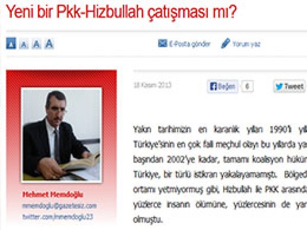 Memdoğlu’ndan Hizbullah’a Karalama! 