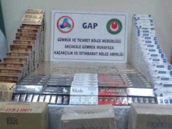 Akçakale'de 3 Bin 870 Paket Sigara Ele Geçirildi 