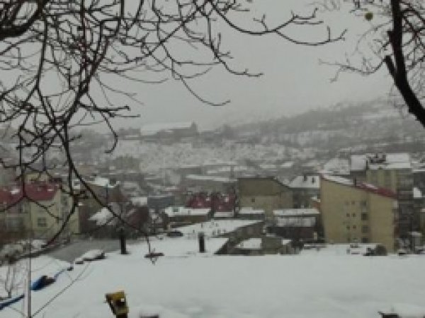 Bitlis'e Mevsimin İlk Karı Yağdı 