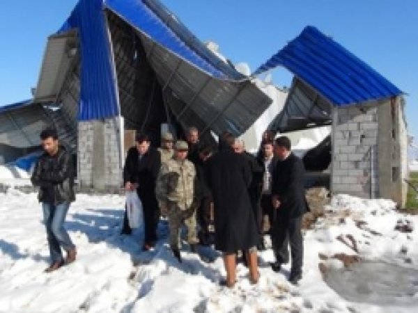 Karın Yıktığı Yerlerin Zarar Tespiti Yapıldı 