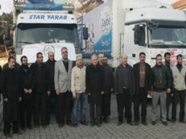 Antep'ten Suriye'ye İnsani Yardım Konvoyu Gönderildi 