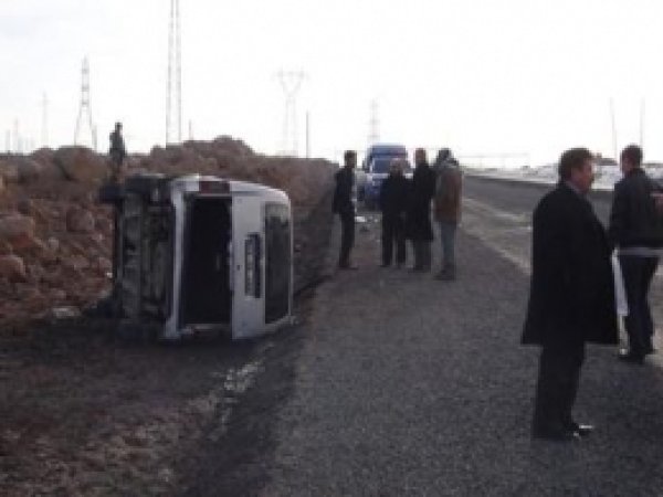 Cizre'de Mucurlu Yol Kazaya Sebep Oldu