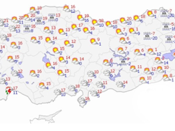 Türkiye Genelinde Hava Durumu