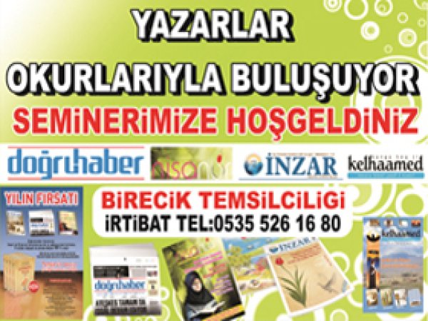 Düzenlenecek Seminer ile Yazarlar Okurlarıyla Buluşacak