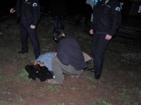 Viranşehir'de Polis Aracı Devrildi