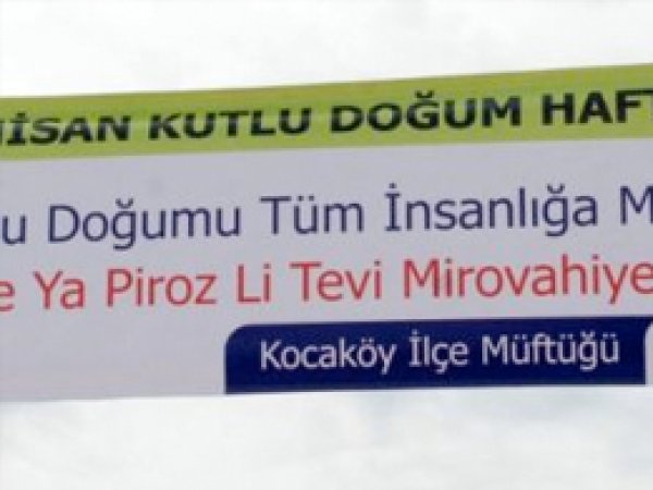 Türkçe, Kürtçe ve Zazaca Kutlu Doğum Afişi