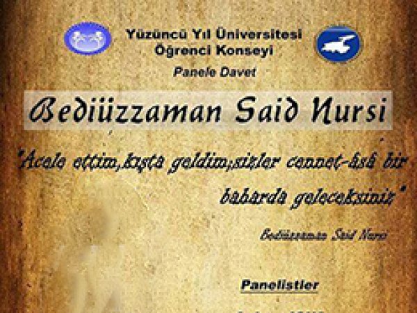 YYÜ'de Said Nursi Paneli Yapılacak