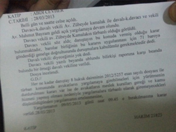 HSYK'dan Başörtü Karşıtı Hakime İnceleme