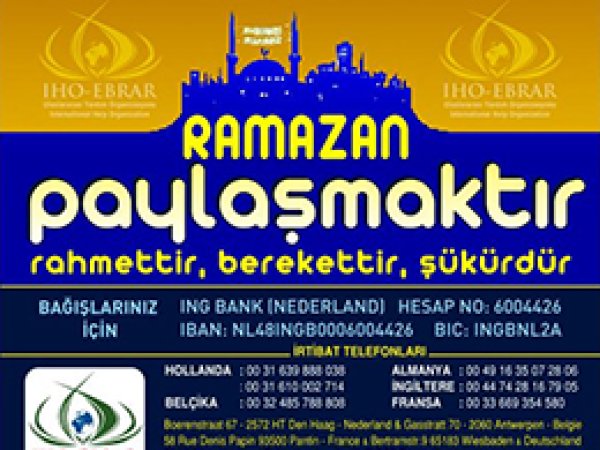 İHO-Ebrar'dan Ramazan Kampanyası