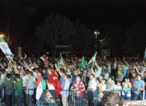 Saraçhane Parkı'nda Mısır Direnişine Destek