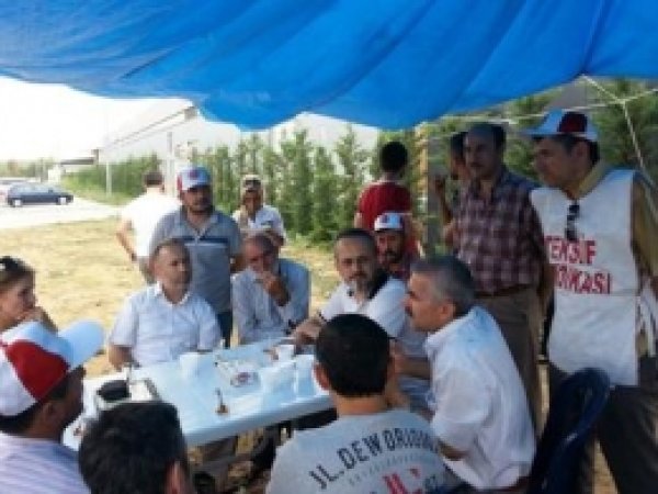 Sp'den Grevdeki İşçilere Destek Ziyareti