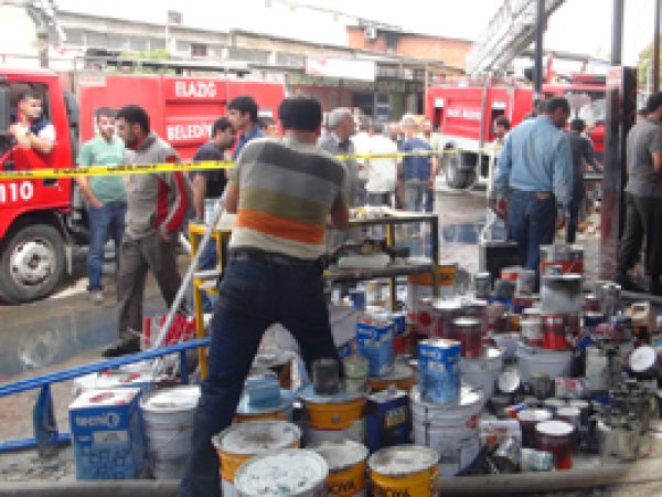 Elazığ Sanayi Sitesinde Korkutan Yangın