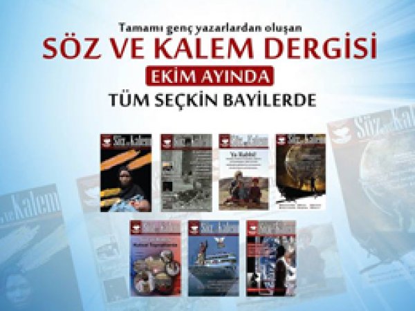 Söz ve Kalem'in Ekim Sayısı Yakında
