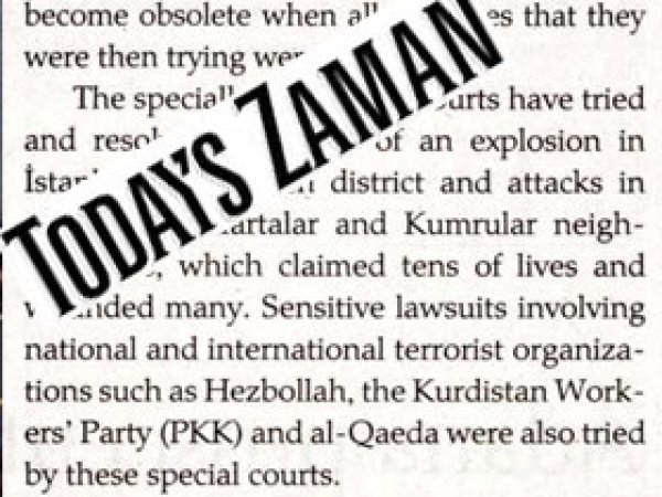 Today's Zaman Hizbullah’ı Hedef Aldı