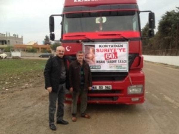 Konya'dan 2 Yardım TIR'ı Daha Suriye'ye Uğurlandı 