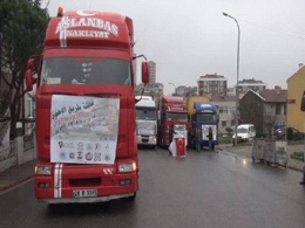 Suriye için Yardım TIR'ları Yola Çıktı