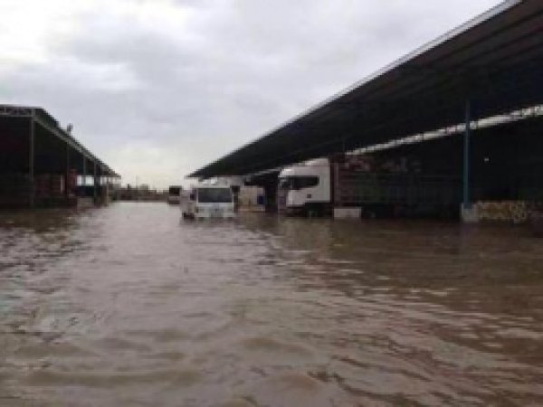 Tarsus Yaş Sebze Ve Meyve Hali'ni Su Bastı 