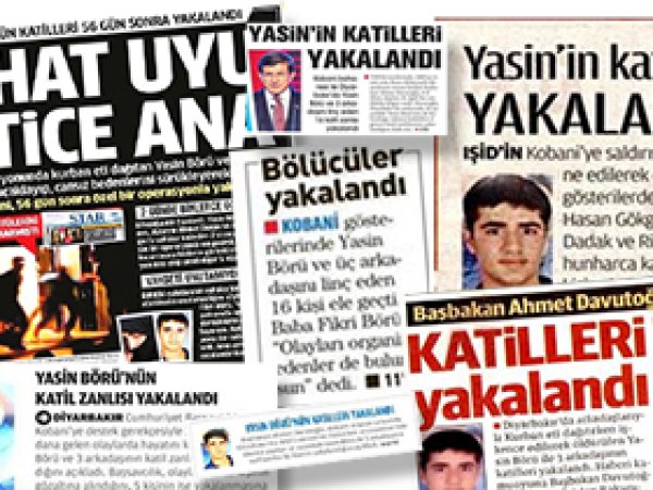 Şehit Yasin'in Katil Zanlıları Yazılı Basında
