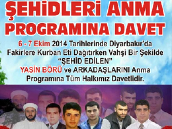 Ekim şehitleri Osmaniye’de Yâd Edilecek
