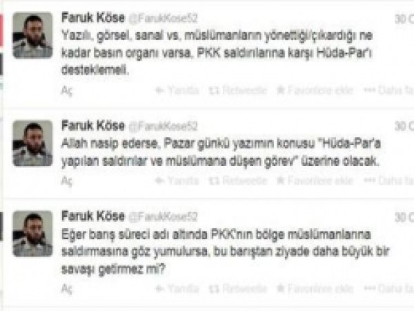 Faruk Köse: İslami STK'lar HÜDA PAR'ı Desteklemeli 