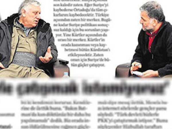 Bayık: Hizbullah'la Çatışmak İstemiyoruz