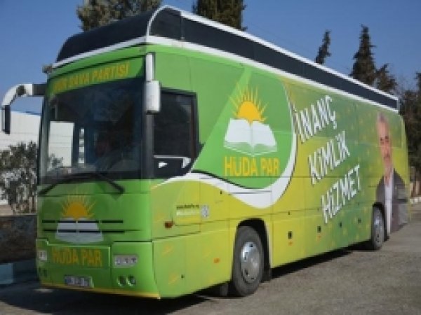 HÜDA PAR Seçim Otobüsü Şanlıurfa'da  