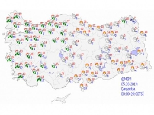 Türkiye Genelinde Hava Durumu 