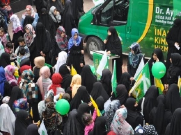 HÜDA PAR Kadın Kolları Seçim Bürosu Açtı 