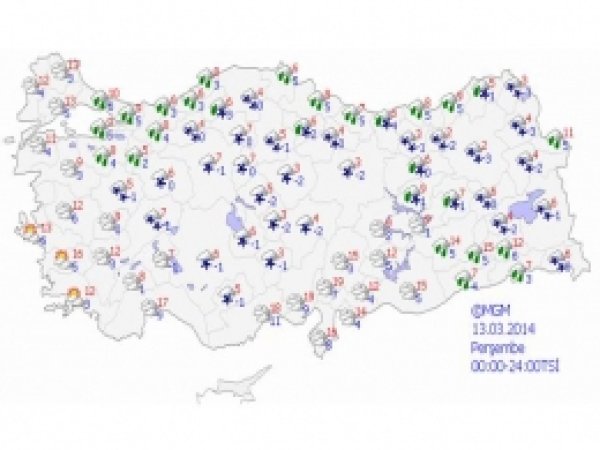 Ülke Genelinde Hava Durumu 