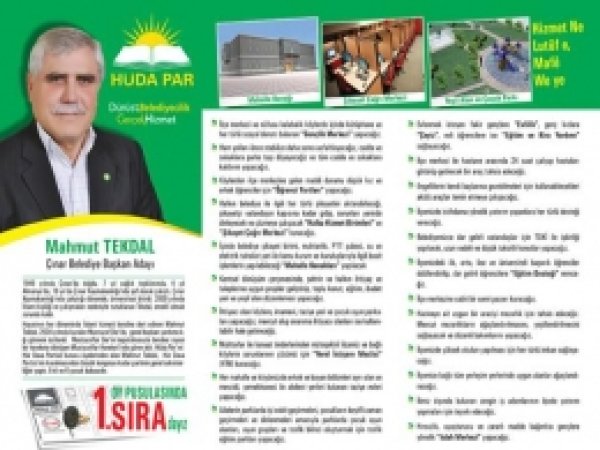 HÜDA PAR Çınar Adayı Tekdal, Projelerini Anlattı 