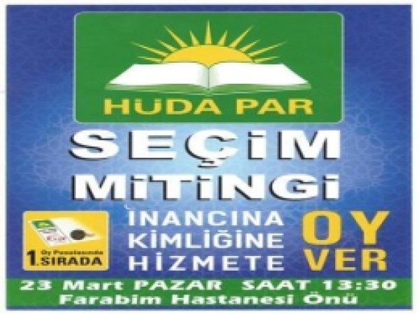 HÜDA PAR Batman Seçim Mitingine Davet 