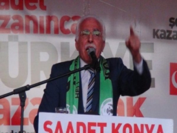 Saadet Partisi Konya'da Miting Düzenledi  