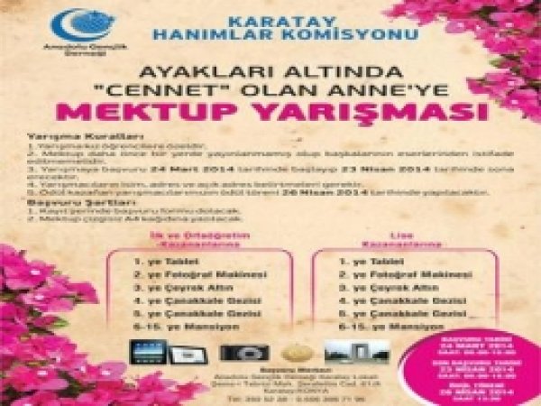 "Anneye Mektup Yarışması" 