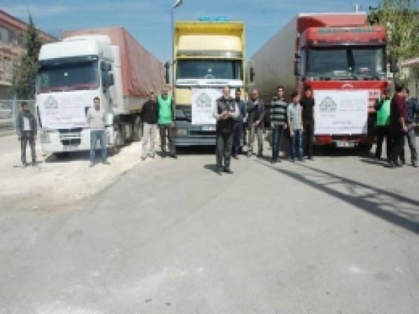 Yardım TIR'ları Antep'ten Yola Çıktı 