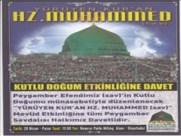 Diyarbakır Mevlidi; Pazar Günü Newroz Parkı'nda 