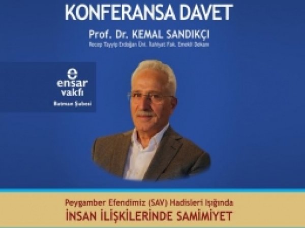 Ensar Vakfı'ndan Konferansa Davet 
