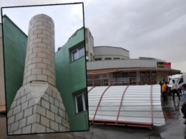 Şiddetli Fırtına Minare Yıktı 