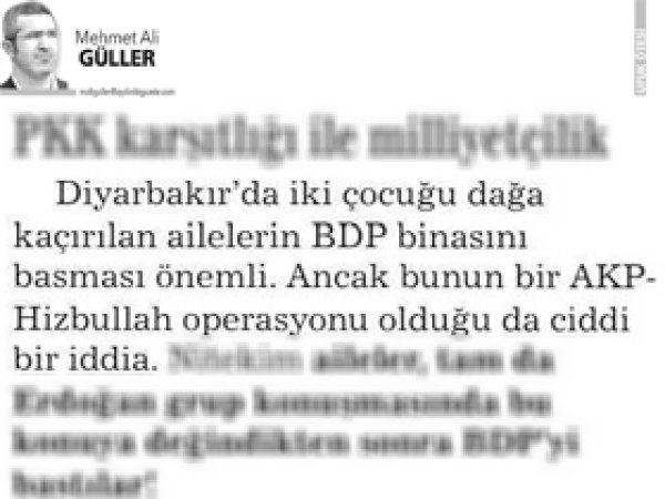 'Çocuk İsteme Eylemi AKP-Hizbullah Operasyonu'
