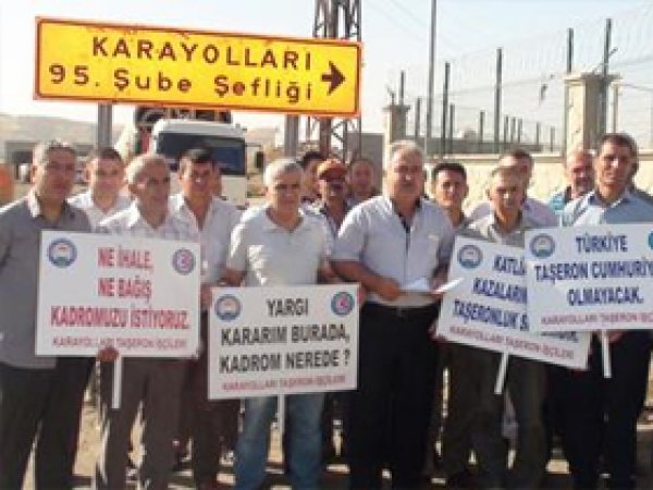 Cizre'de Taşeron İşçi Protestosu