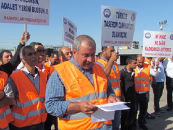Siverek'te Taşeron İşçiler Haklarını Aradılar 